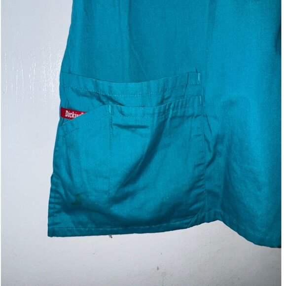 Dickies Teal Scrub Set V-Neck Top & Elastic Waist Pants Size LG/GG - Picture 4 of 16
